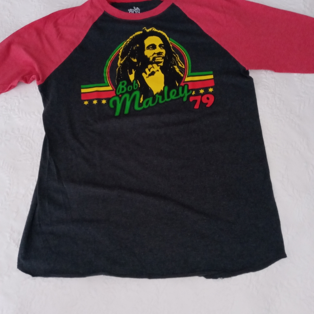 Bob Marley 3/4 sleeve t-shirt (large)